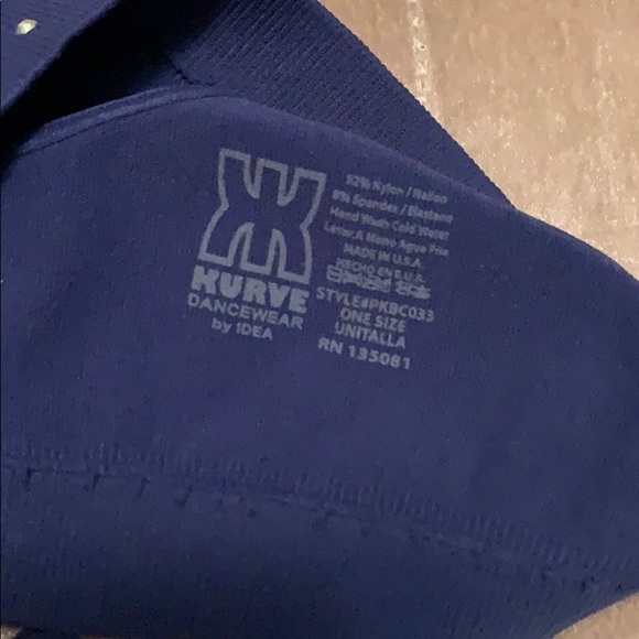 Kurve navy blue sports bra, crystals, one size - Picture 4 of 4